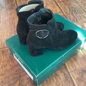 Paul Green Suede Black Booties